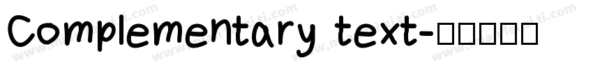 Complementary text字体转换